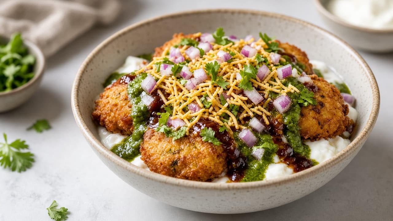 Aloo Tikki Chaat Bowl