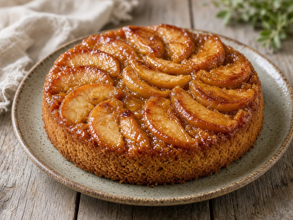 Apple Upside Down Wheat Cake