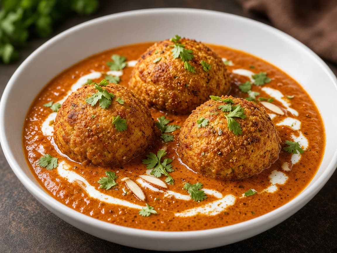 Baked Aloo-Paneer Kofta in Tomato Gravy