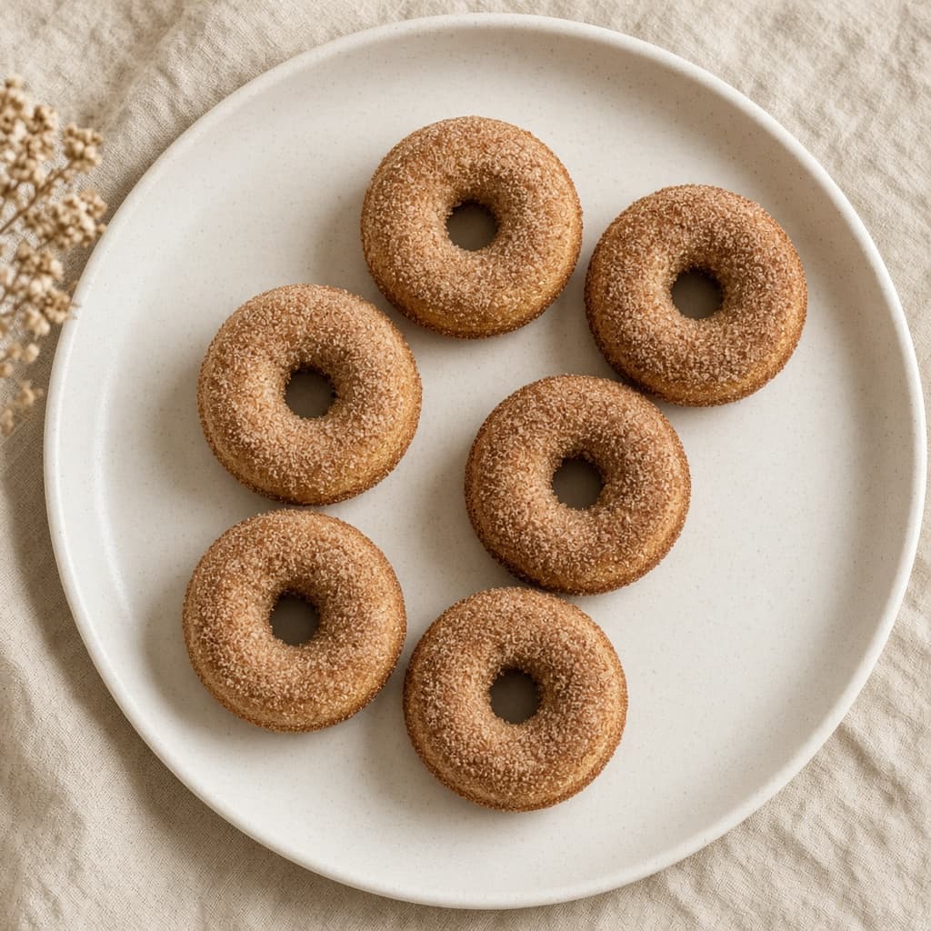Baked Eggless Cinnamon Donuts