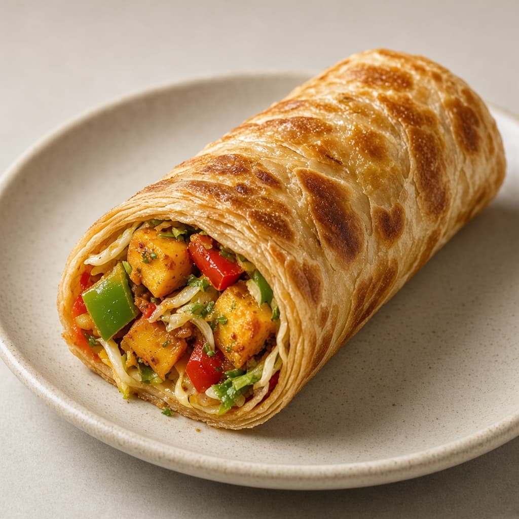 Calcutta-Style Veg Kathi Roll