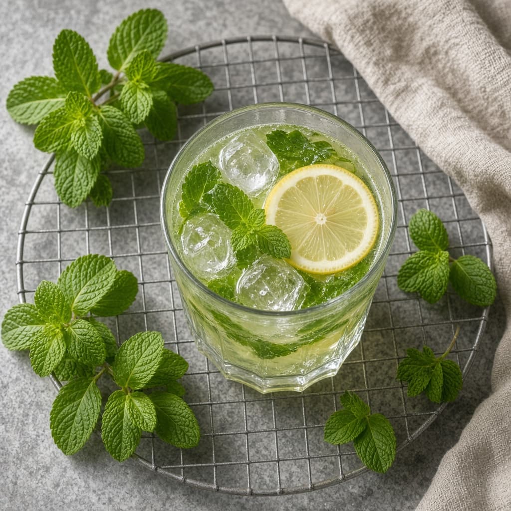 Cooling Fresh Mint Juice