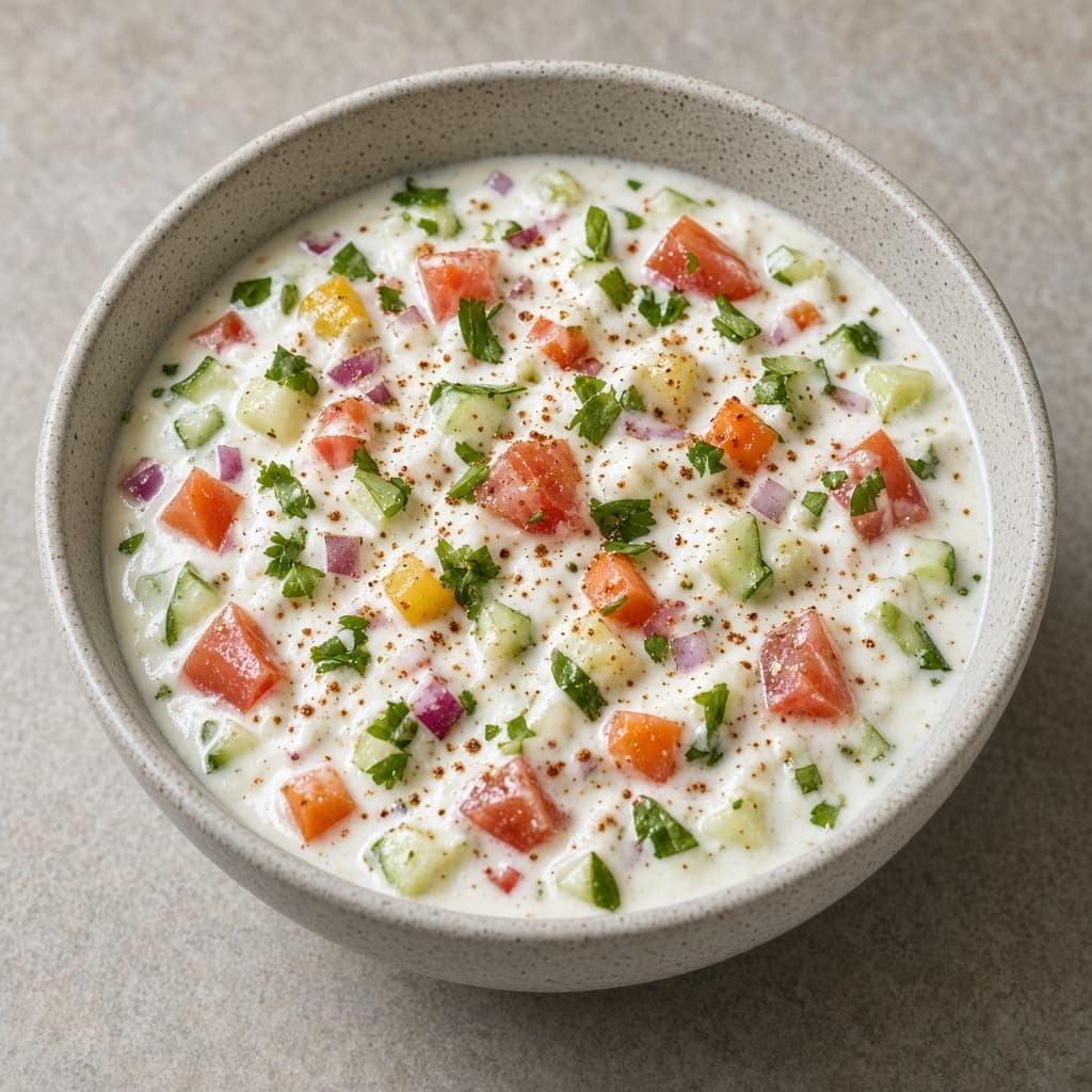 Cooling Mixed Vegetable Raita