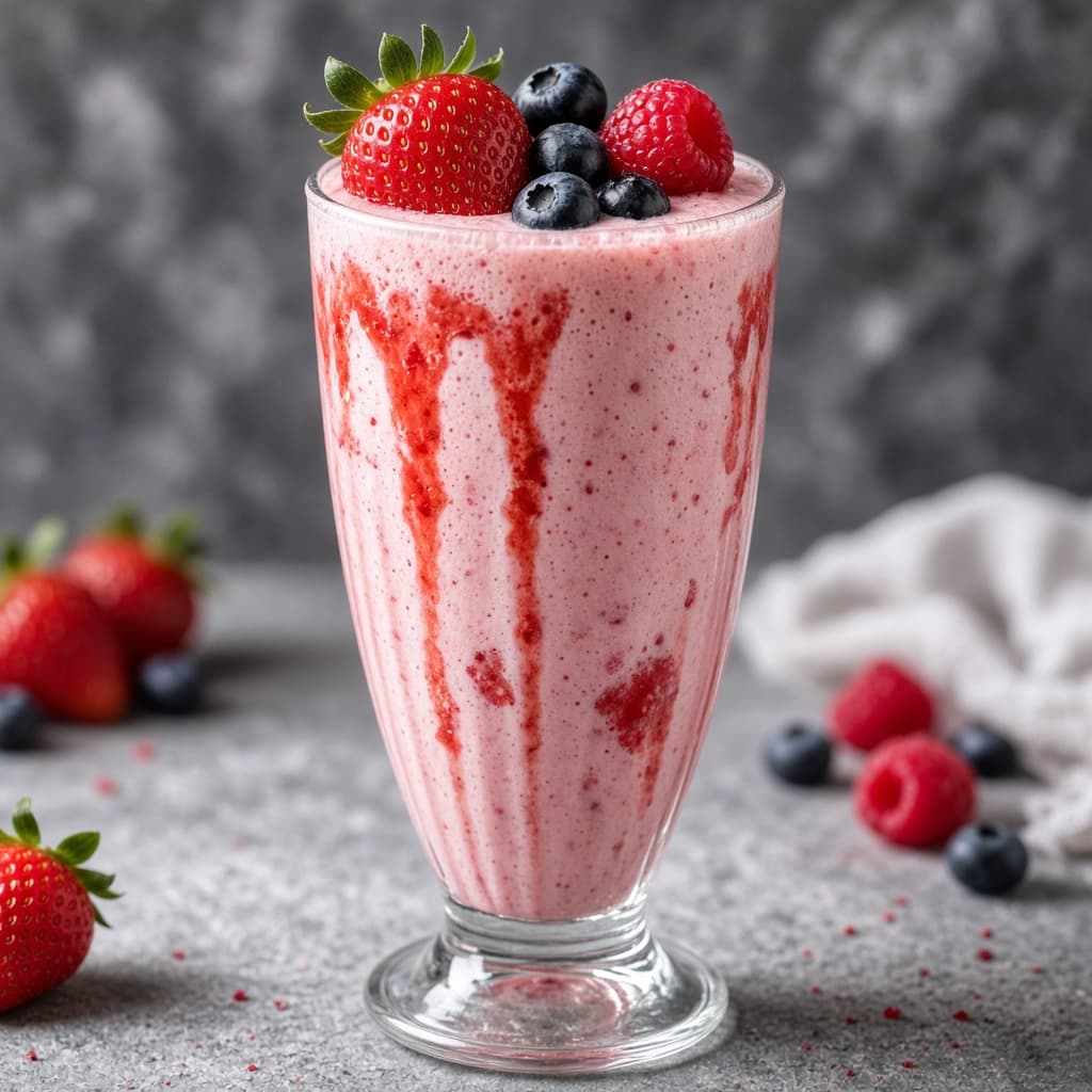 Creamy Strawberry Milkshake