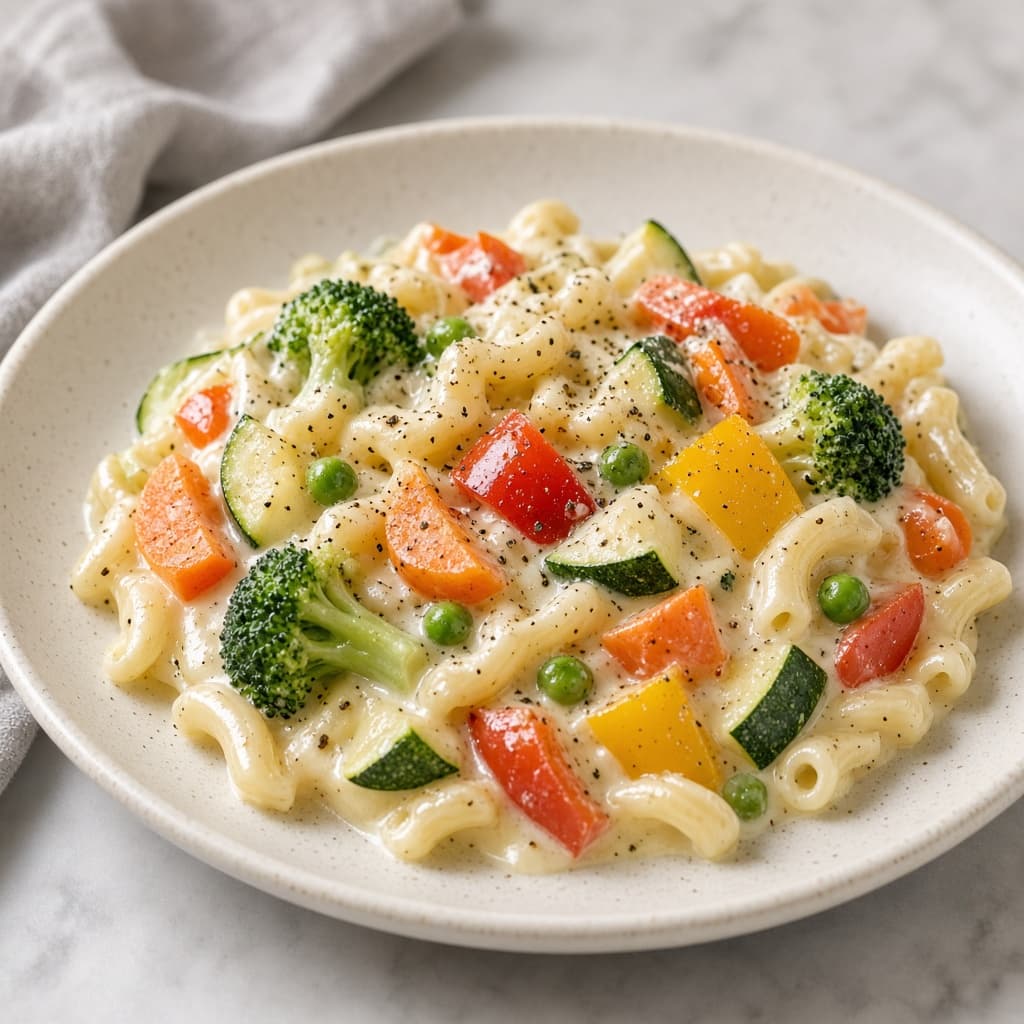 Creamy Veg White Sauce Pasta