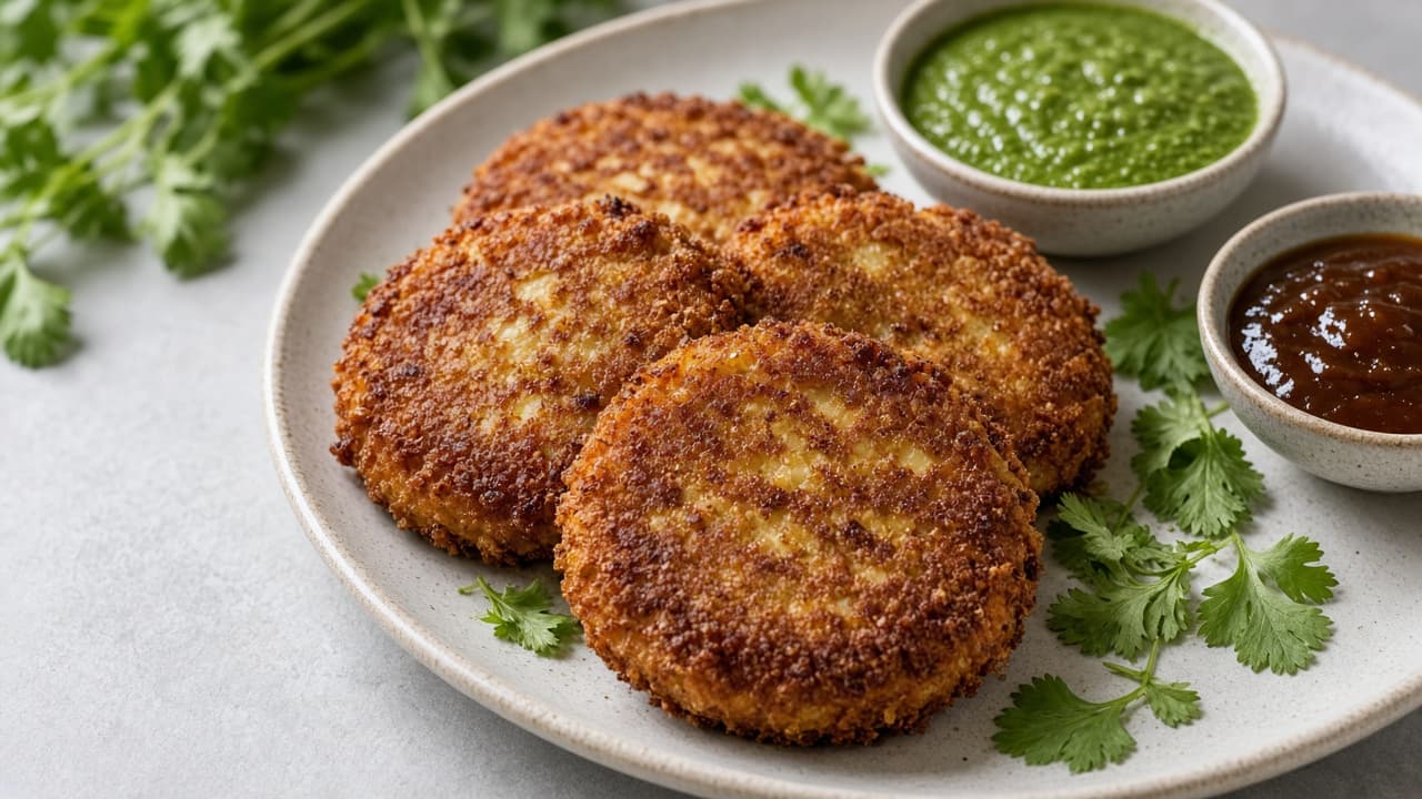 Crispy Paneer Aloo Tikki