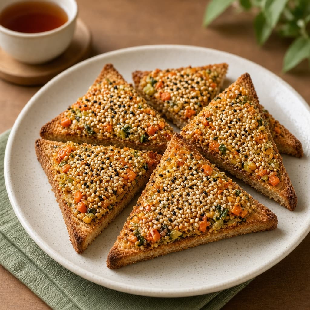 Crispy Sesame Veggie Toast
