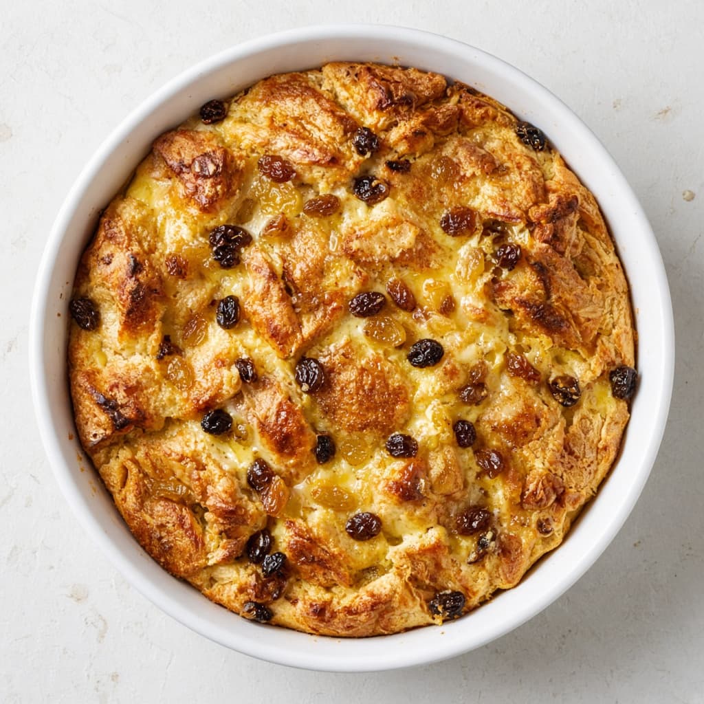 Eggless Bread Butter Pudding