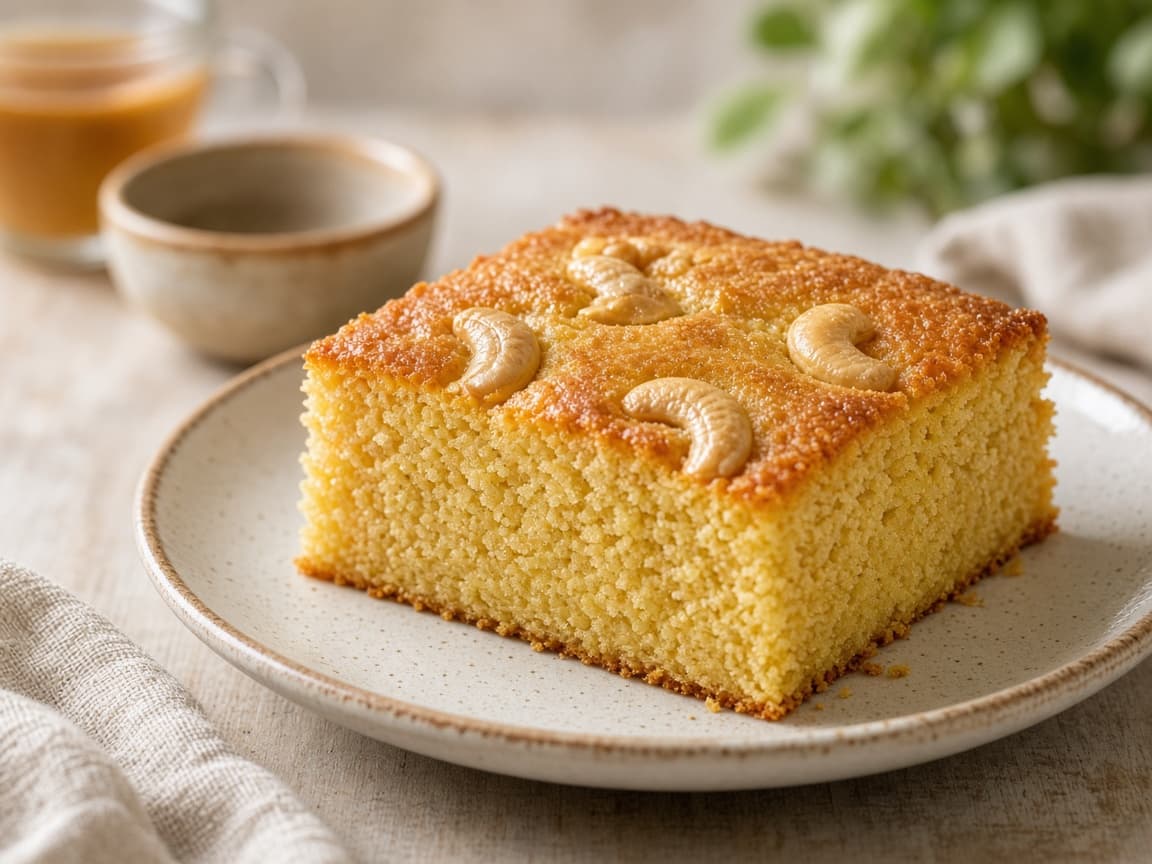 Eggless Rava Suji Cake