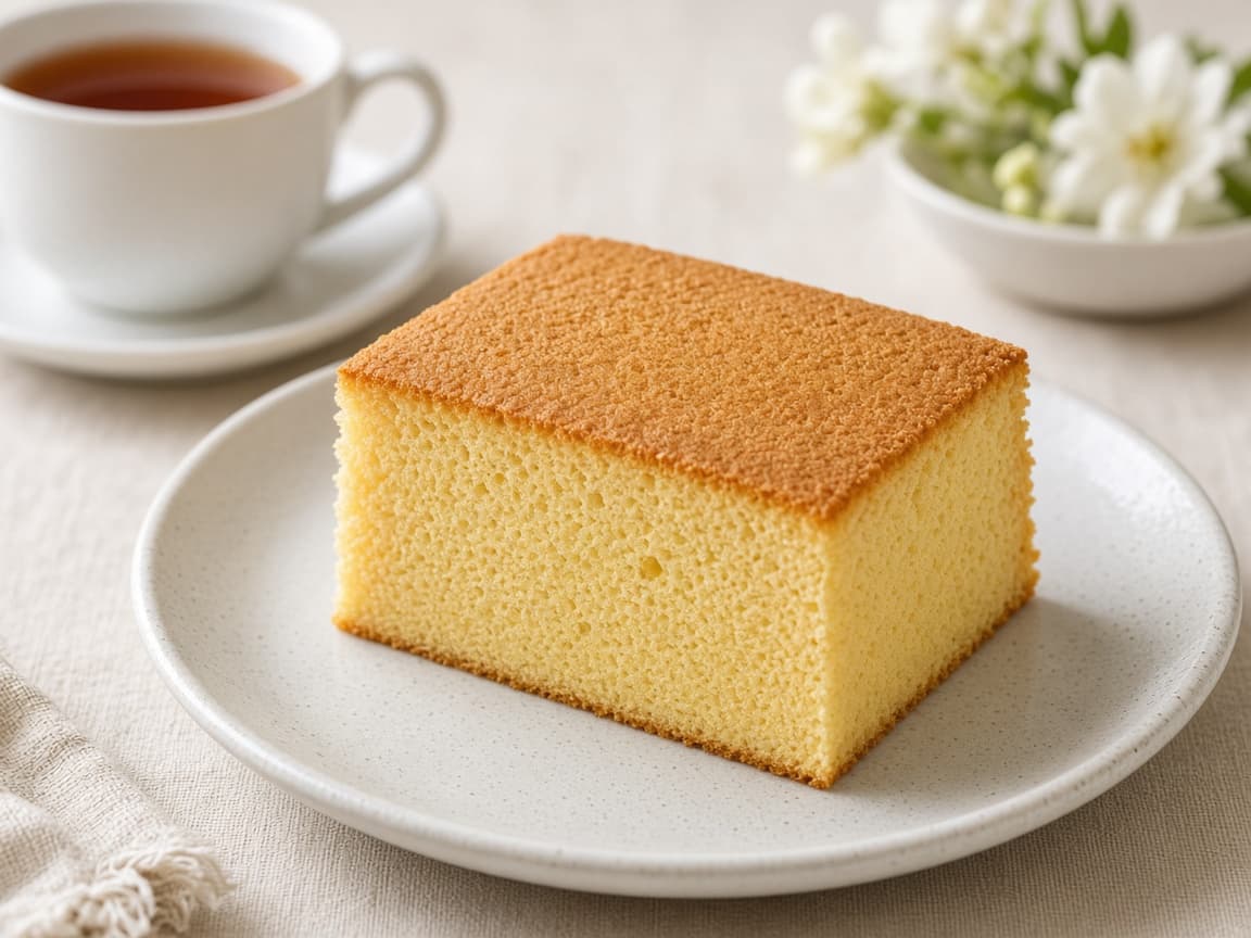 Eggless Vanilla Sponge Cake