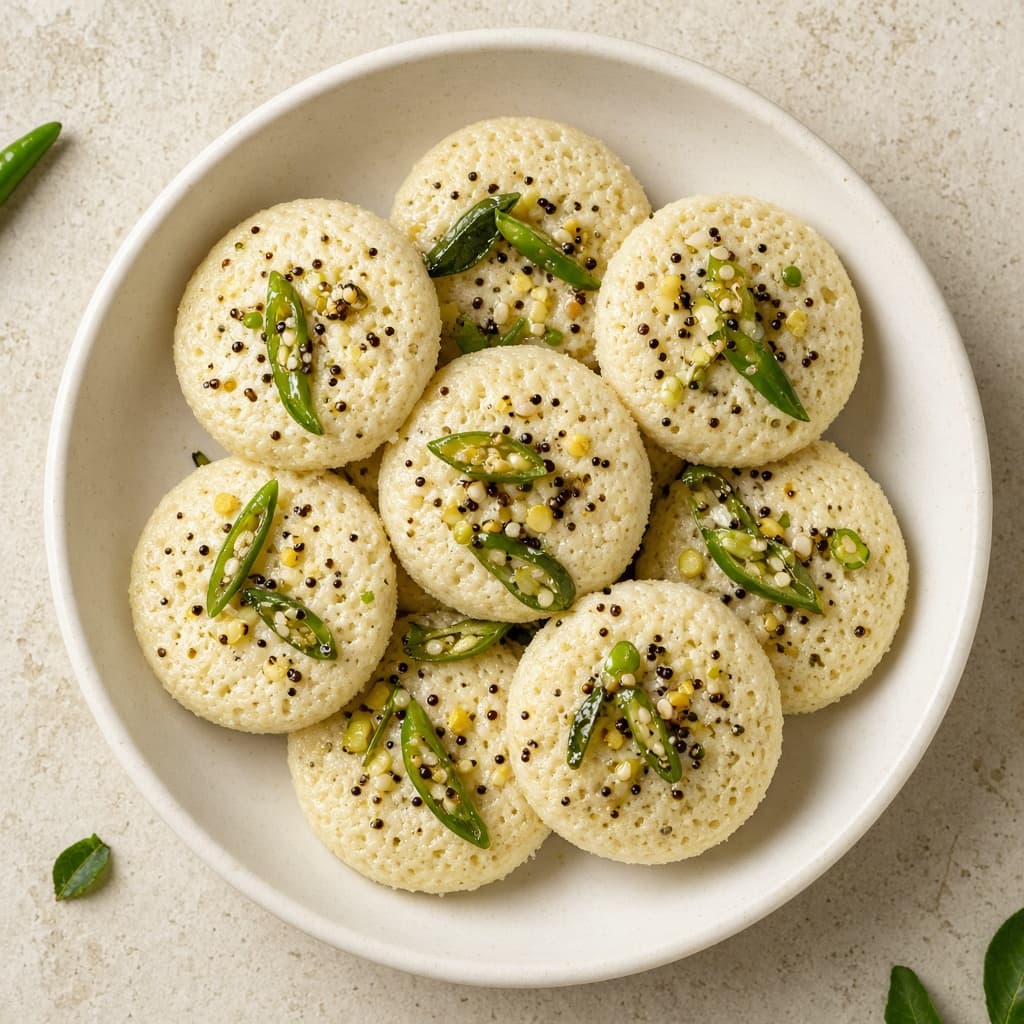 Fermented White Khatta Dhokla