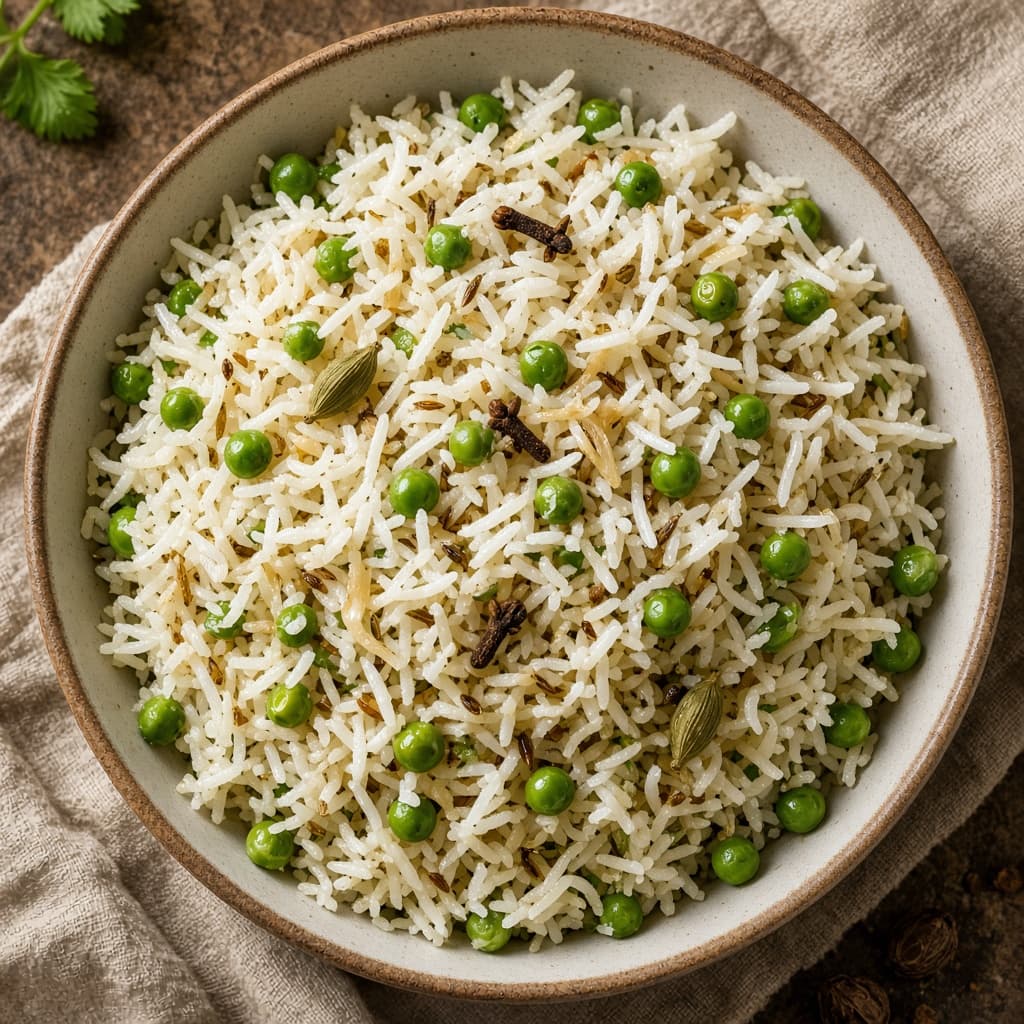 Fragrant Matar Peas Pulao