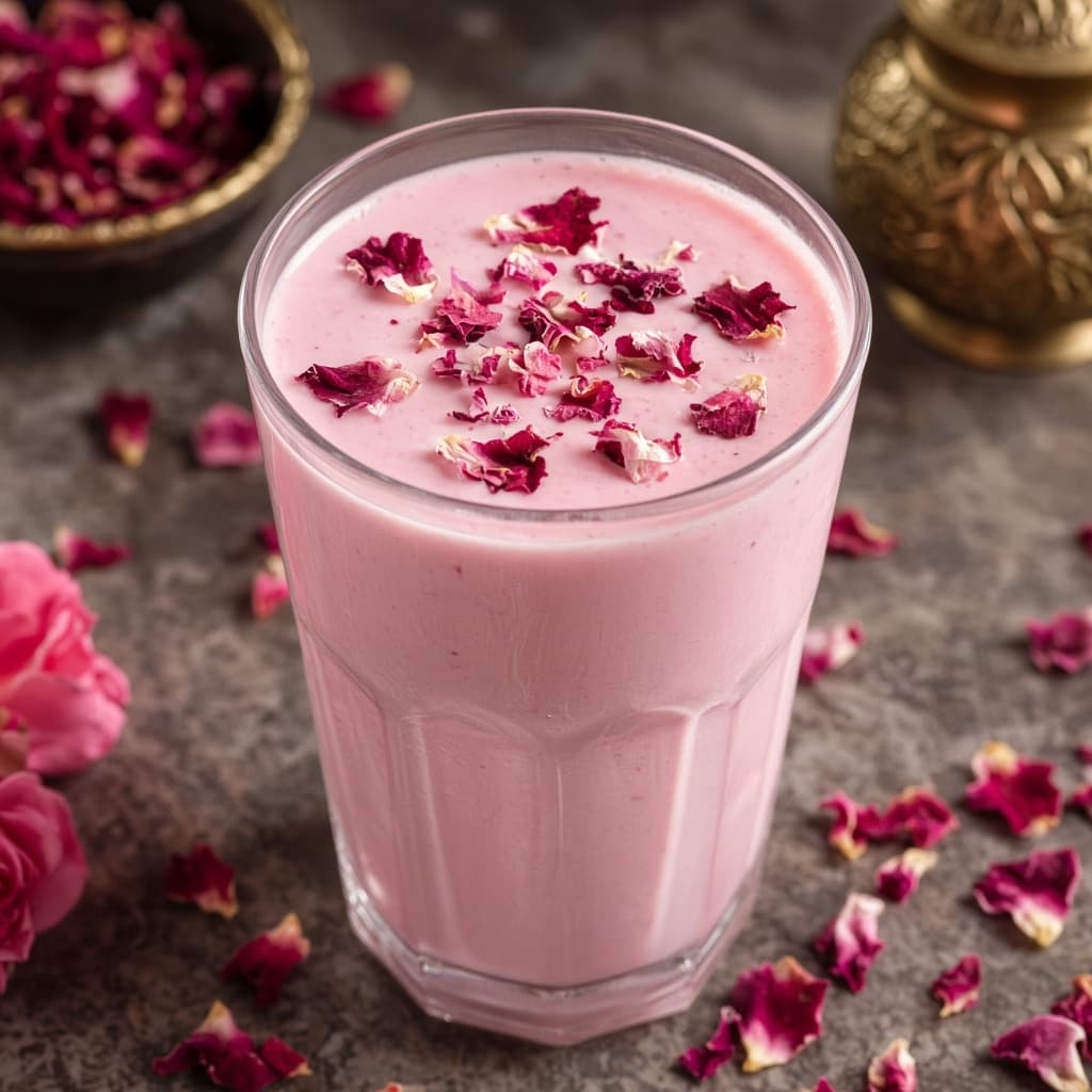 Fragrant Rose Yogurt Lassi
