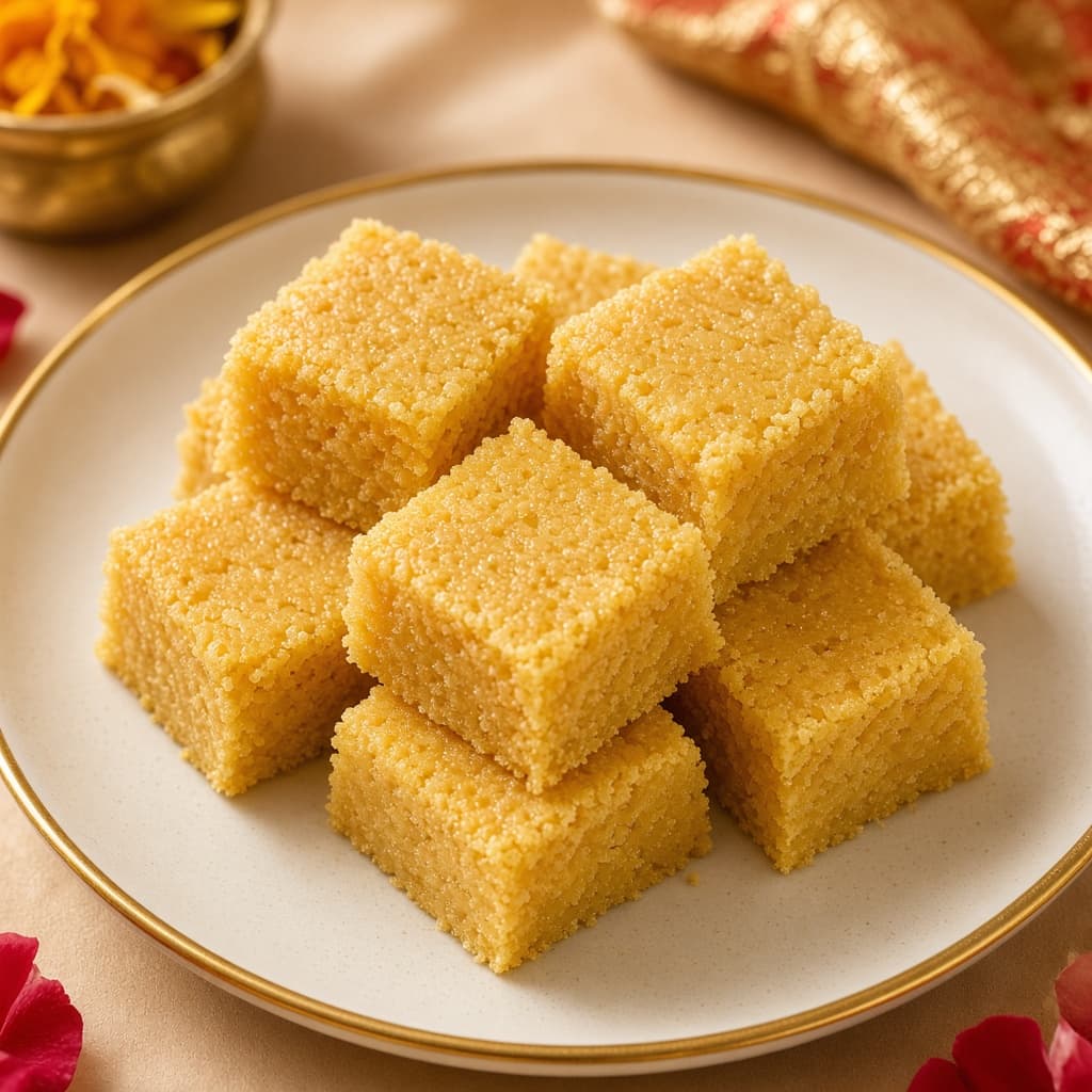 Ghee-Rich Mysore Pak Squares