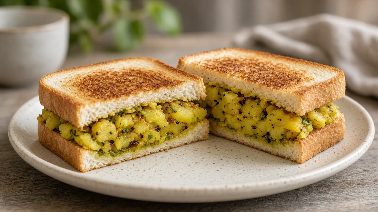 Grilled Aloo Masala Sandwich