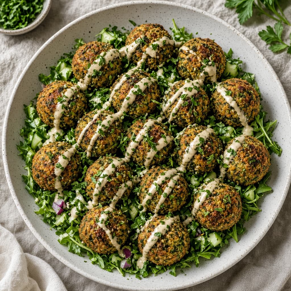 Herb Green Vegan Falafel