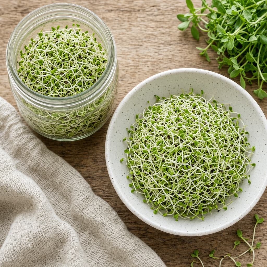 Home-Grown Alfalfa Sprouts