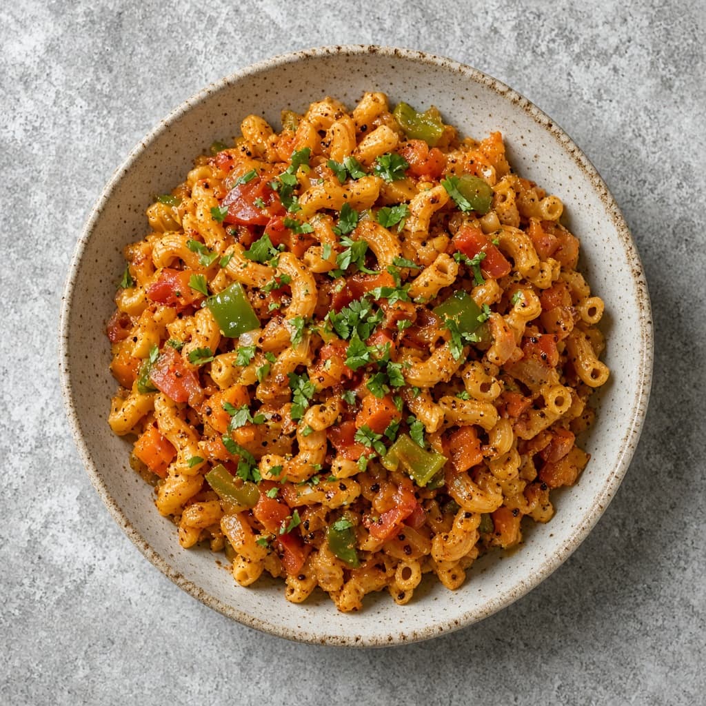 Indian Masala Macaroni Pasta