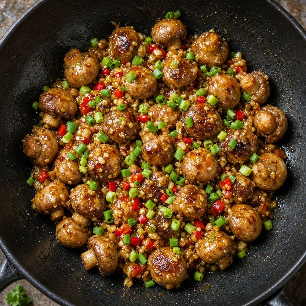 Indo-Chinese Garlic Mushroom