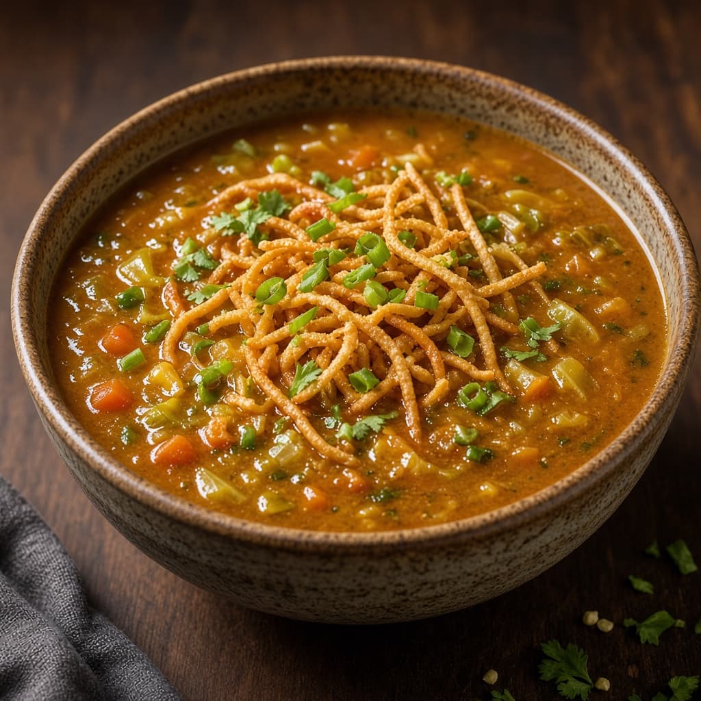 Indo-Chinese Veg Manchow Soup
