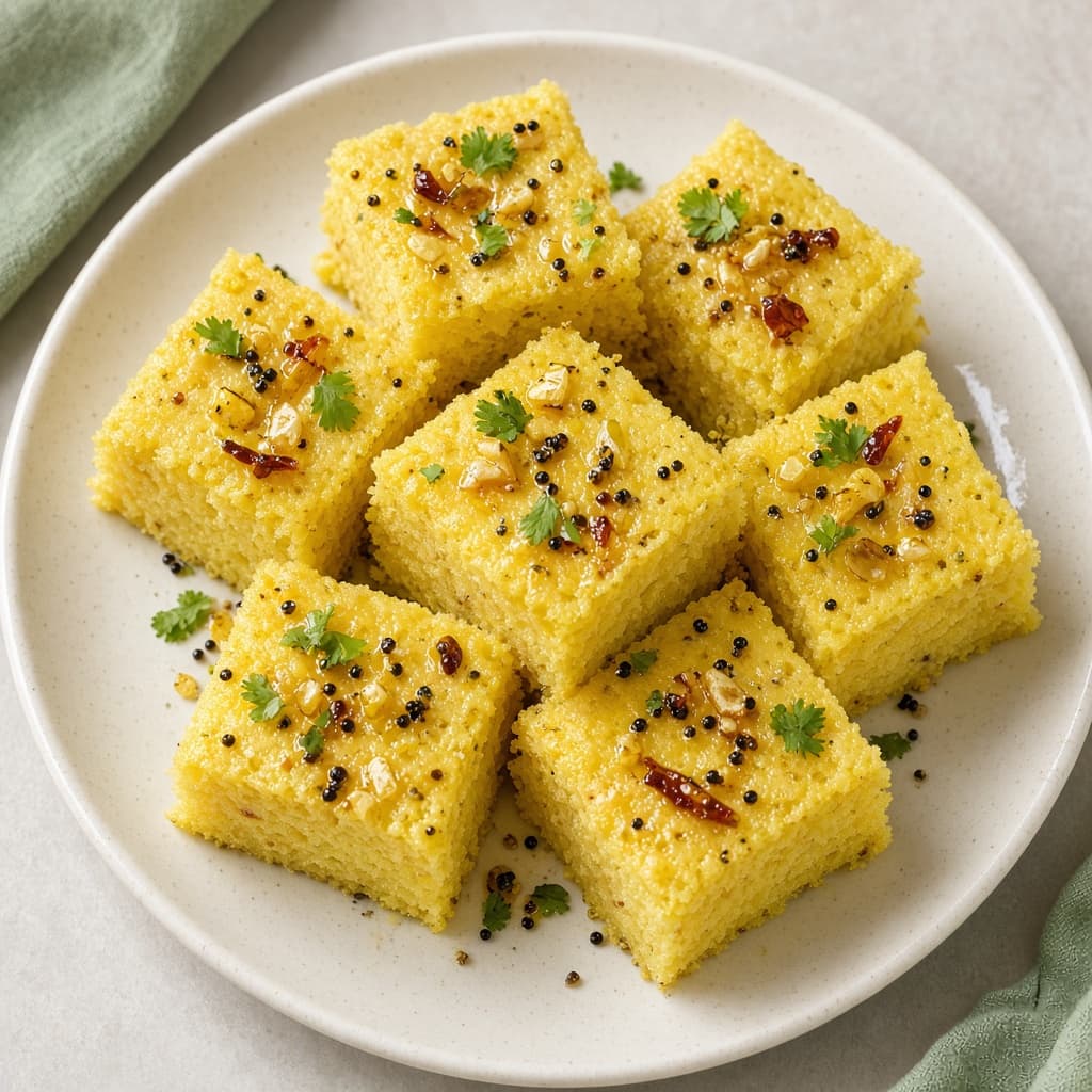 Instant Steamed Rava Dhokla