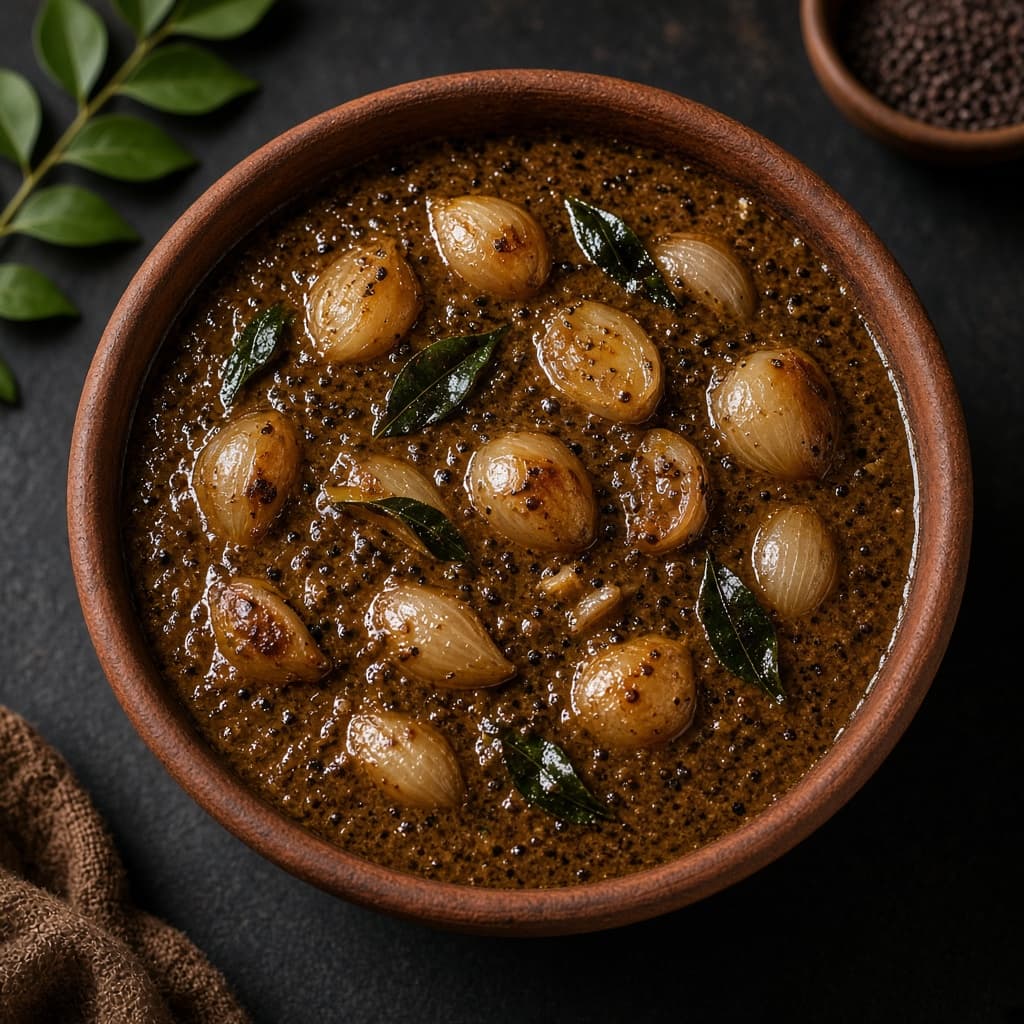 Kerala Ulli Onion Theeyal
