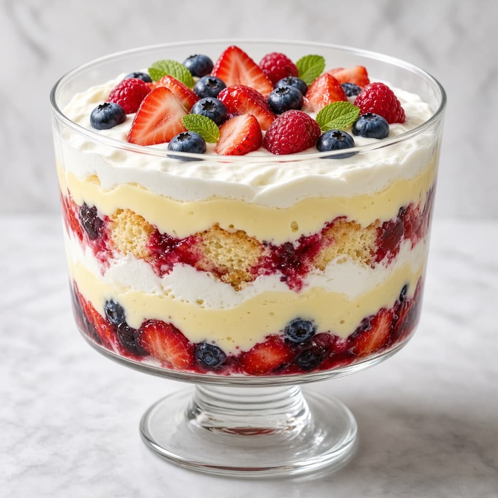 Layered Fruit Trifle Pudding