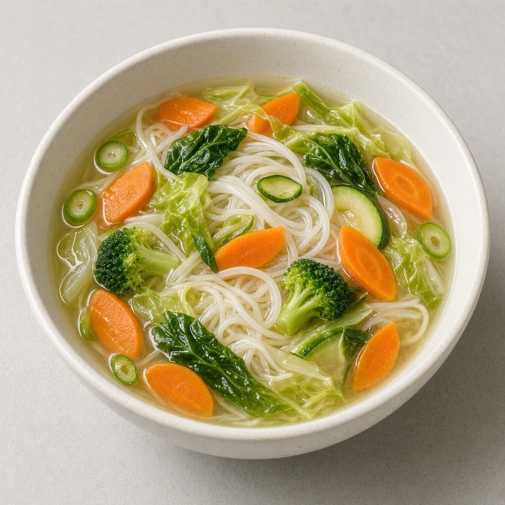 Light Clear Veg Noodle Soup