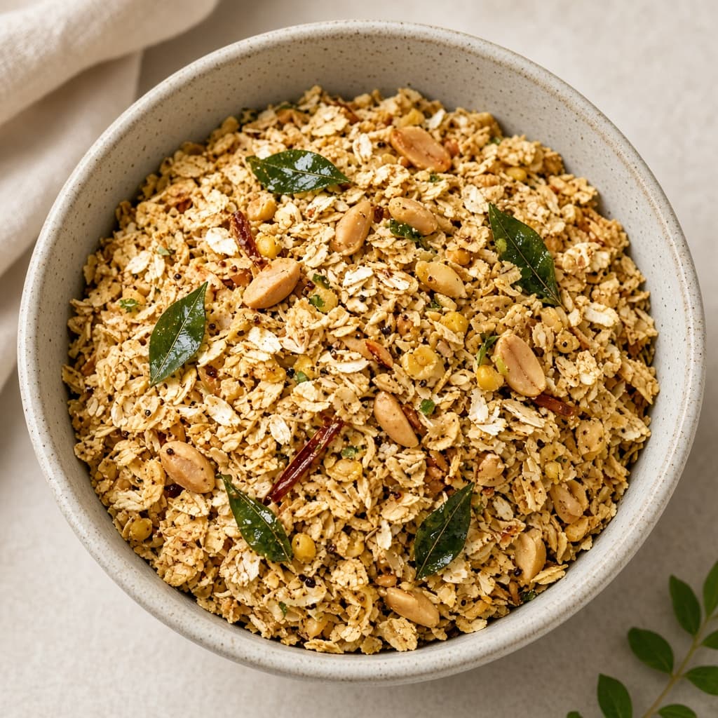 Light Roasted Oats Chivda