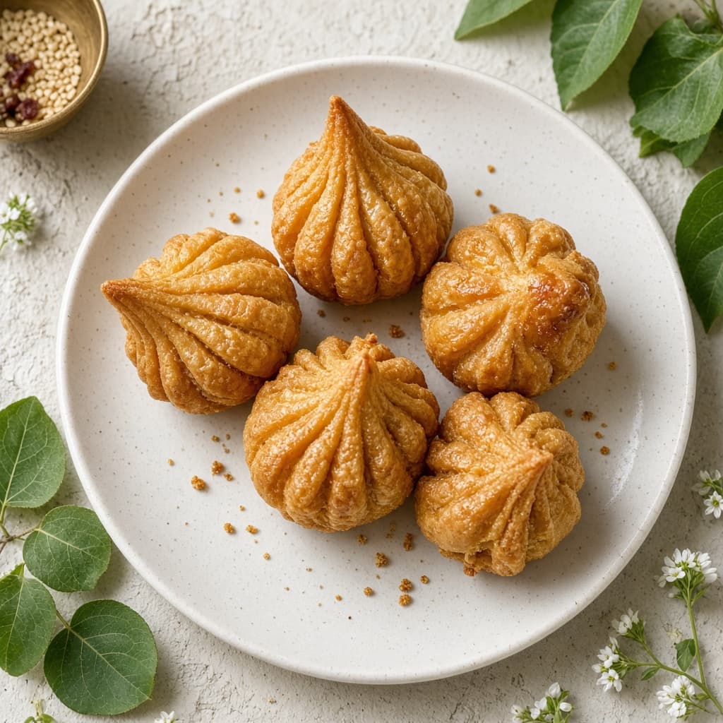 Lighter Jaggery Fried Modak