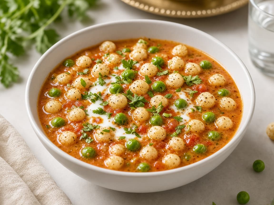 Lighter Matar Makhana Curry