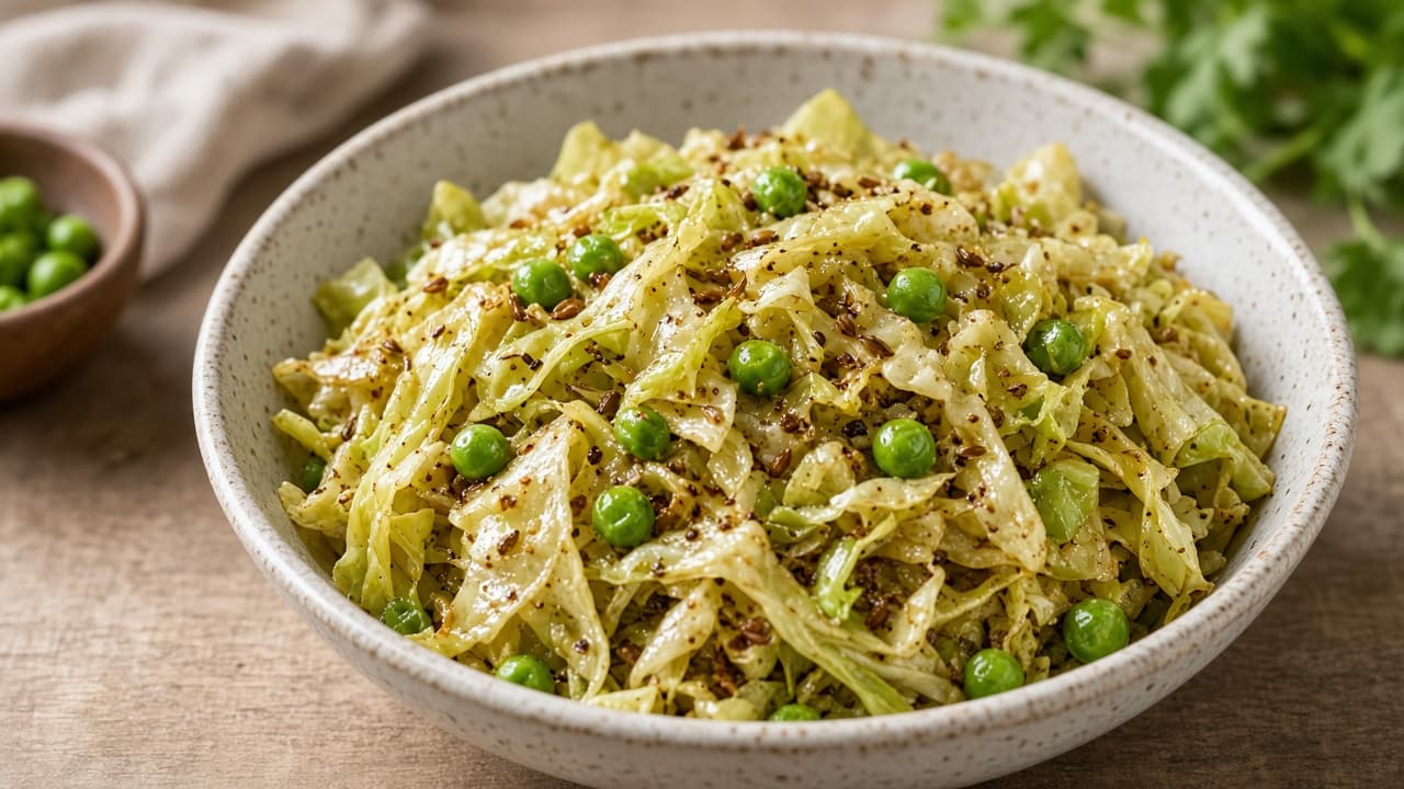 Patta Gobhi Matar Sabzi