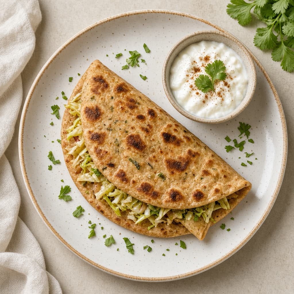 Patta Gobhi Stuffed Paratha