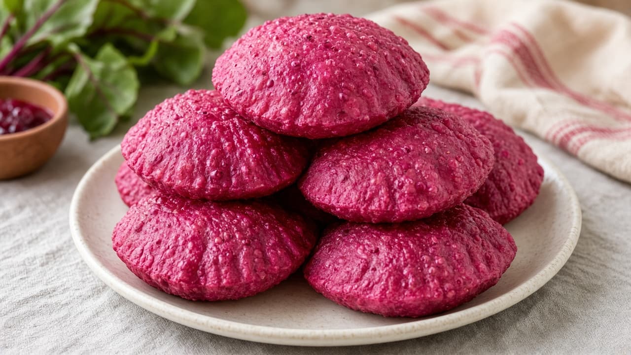 Pink Beetroot Poori