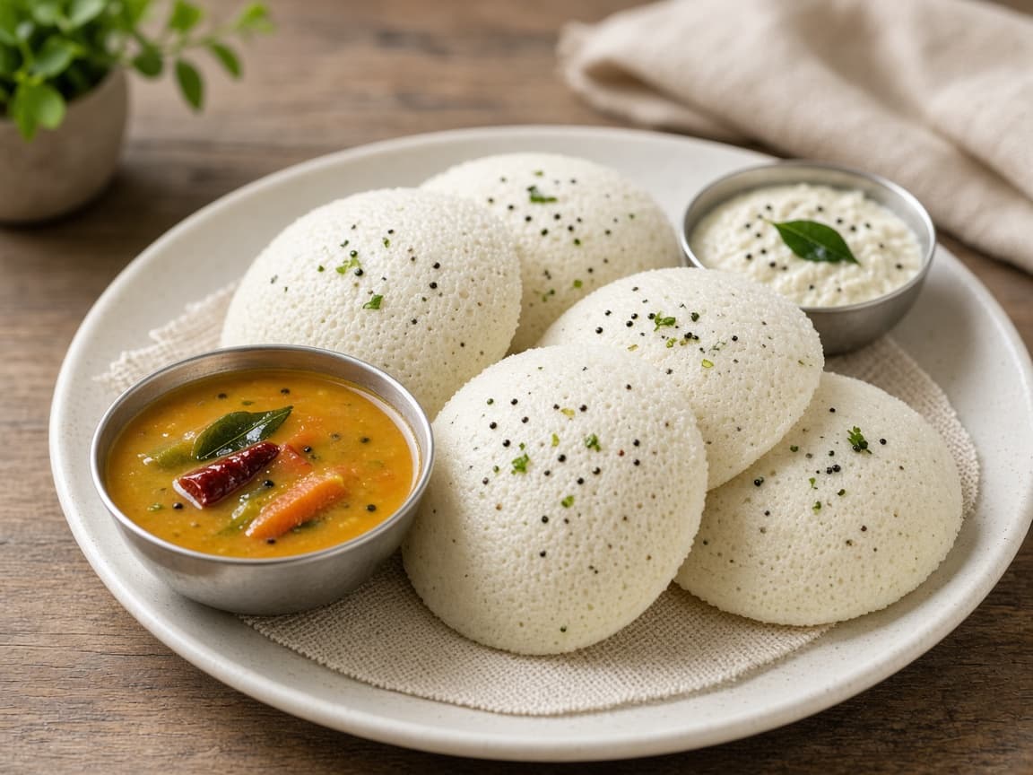 DietGhar Poha Aval Idli (Gut-Friendly Fermented Steamed Cakes)