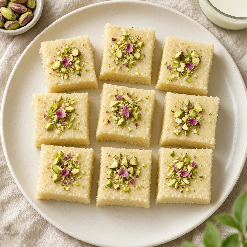 Quick Milk Kalakand Squares
