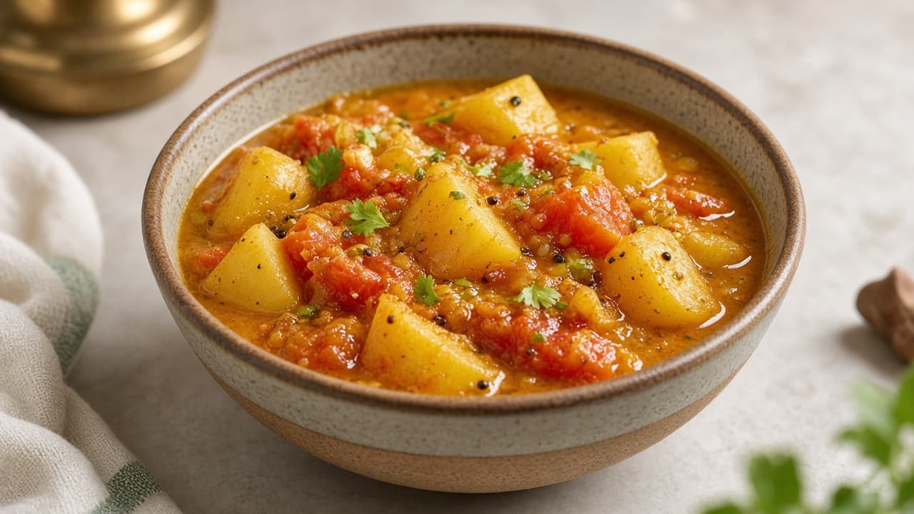 Satvik Aloo Tamatar Sabzi