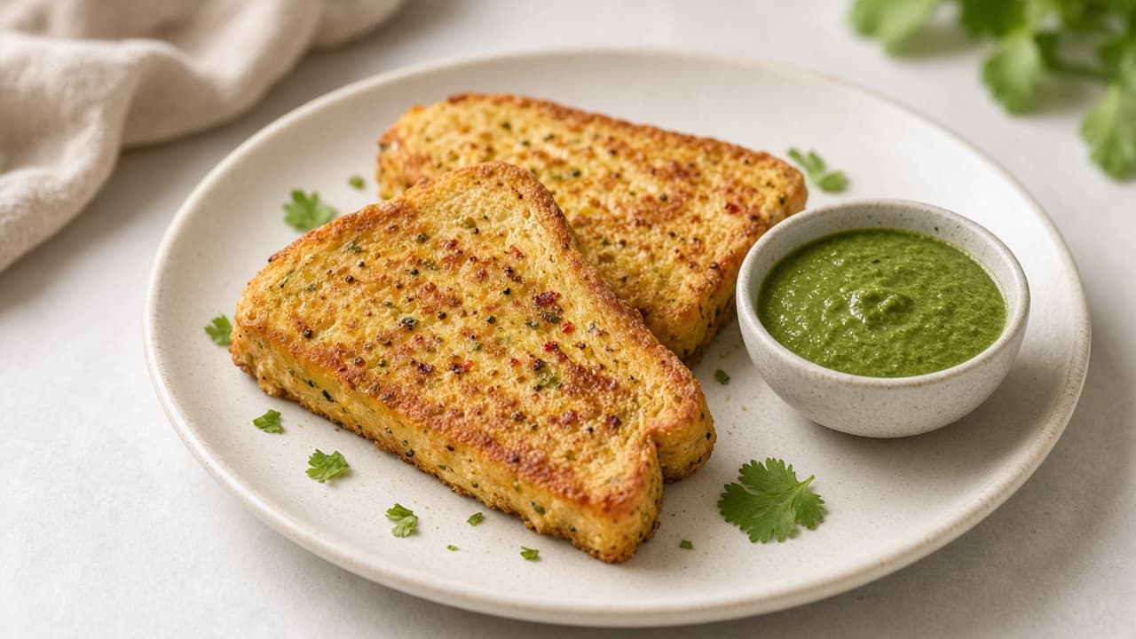Savory Besan Bread Toast