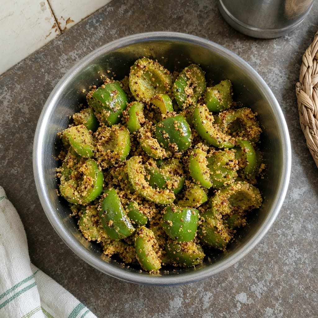 Shimla Mirch Besan Sabzi