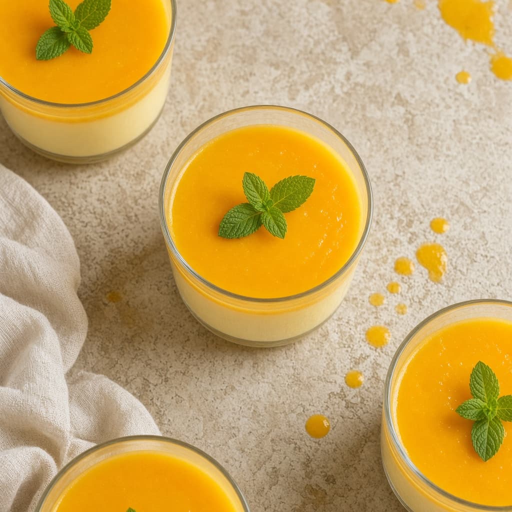 Silky Mango Panna Cotta