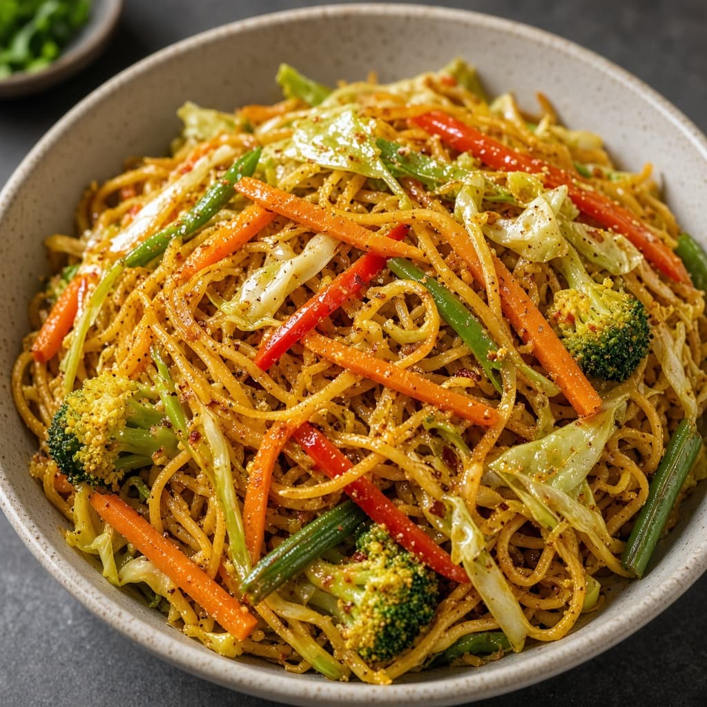 Singapore Style Veg Noodles