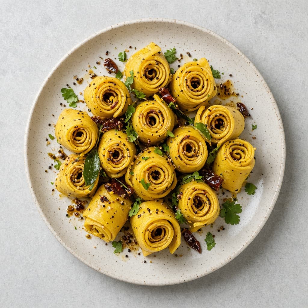 Soft Gujarati Besan Khandvi