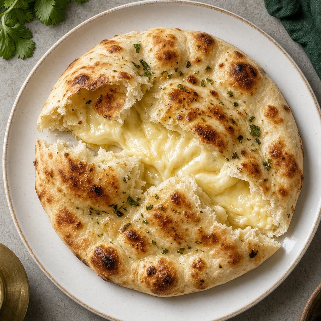 Stuffed Cheese Naan on Tawa