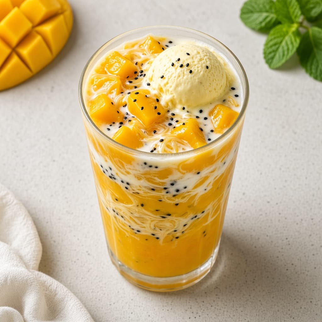 Summer Mango Falooda Glass