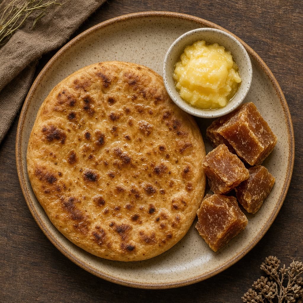 Sweet Gur Jaggery Roti
