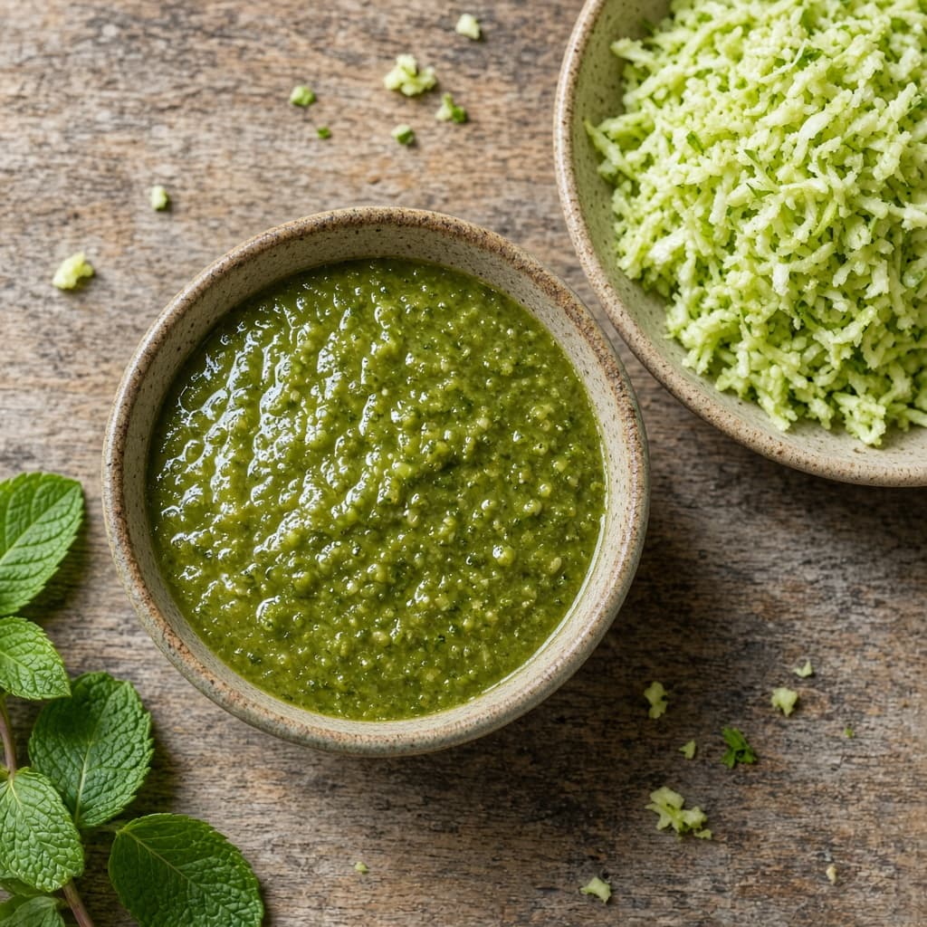 Tangy Raw Mango Green Chutney