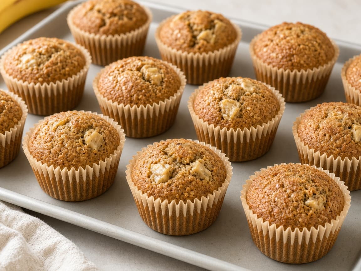 Vegan Banana Wheat Muffins