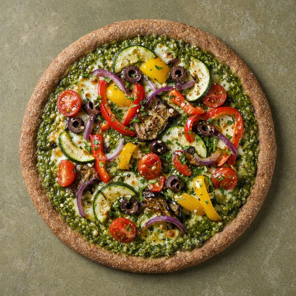 Wholewheat Pesto Pizza