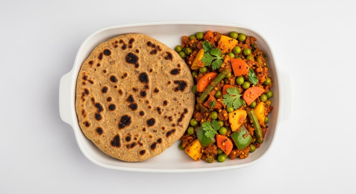 Jowar Bhakri with Vegetable Curry for Weight Loss: Filling, Fibre-Rich, Gluten-Free