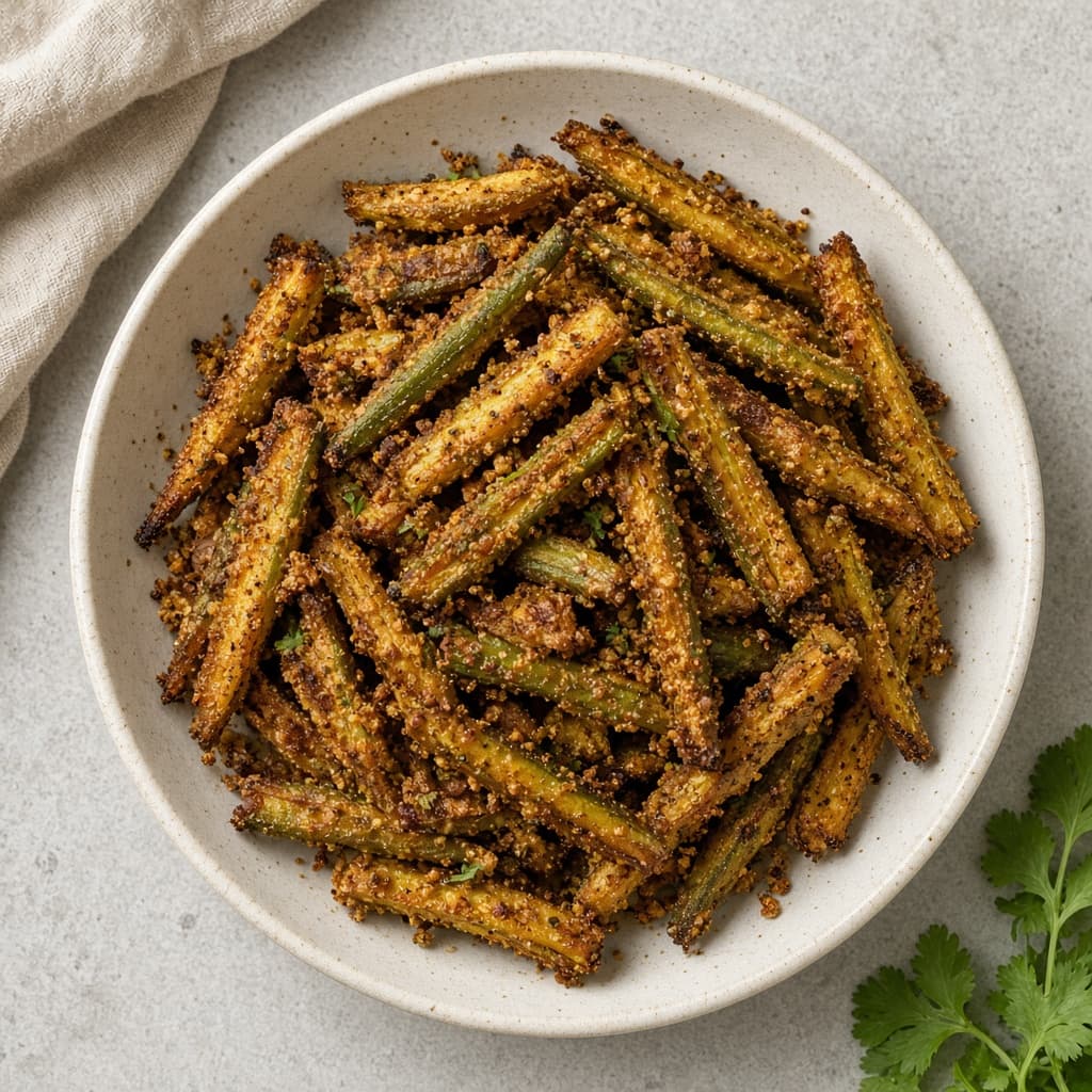 Airfry Kurkuri Crispy Bhindi